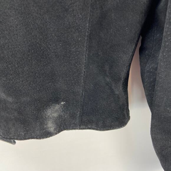 Vintage Black Suede Bolero Jacket Made in USA - Women's Size L - Picture 5 of 6